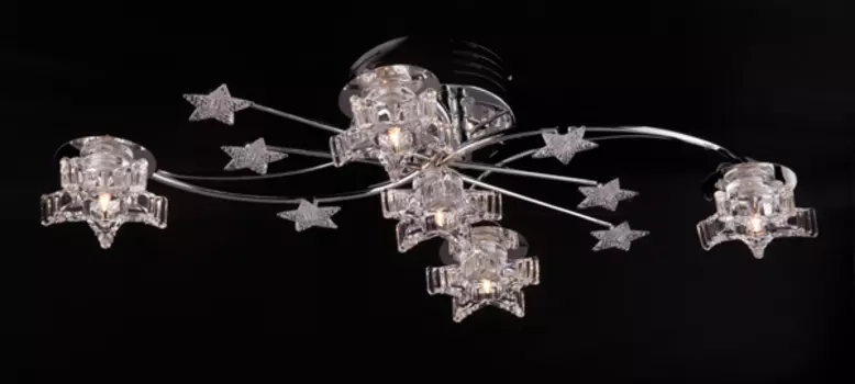 Люстра с пультом Eurosvet 4875 4875/5 хром/синий+красный+фиолетовый