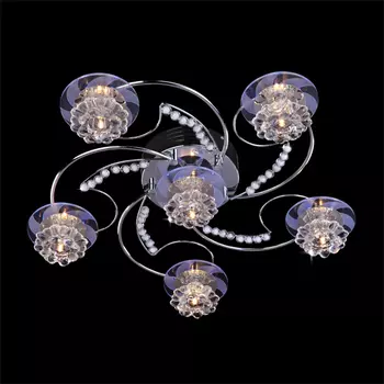 Люстра с пультом Eurosvet 4882 4882/6 хром/синий+красный+фиолетовый