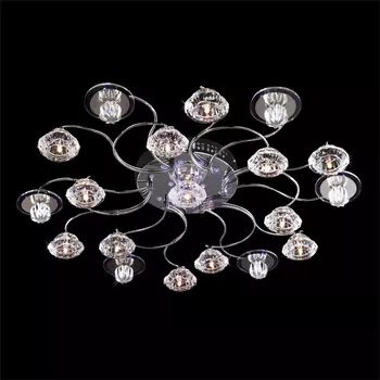 Люстра с пультом Eurosvet 4889 4889/13 хром/синий+красный+фиолетовый