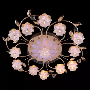 Люстра с пультом Eurosvet 4898 4898/13 золото/синий+красный+фиолетовый