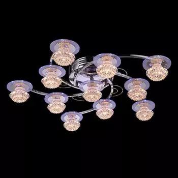 Люстра с пультом Eurosvet 4910 4910/11 хром/синий+красный+фиолетовый