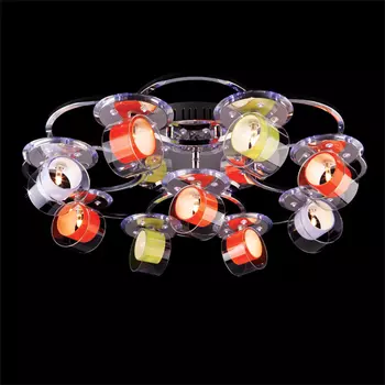 Люстра с пультом Eurosvet 4933 4933/9 хром/бело-синий