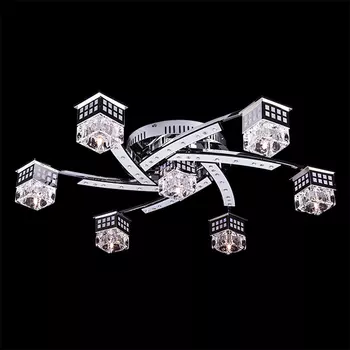 Люстра с пультом Eurosvet 4939 4939/7 хром/синий+красный+фиолетовый