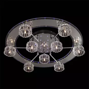 Люстра с пультом Eurosvet 4975 4975/9 хром/синий+красный+фиолетовый