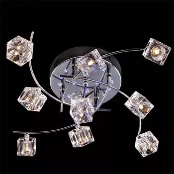 Люстра с пультом Eurosvet 4976 4976/9 хром/синий+красный+фиолетовый