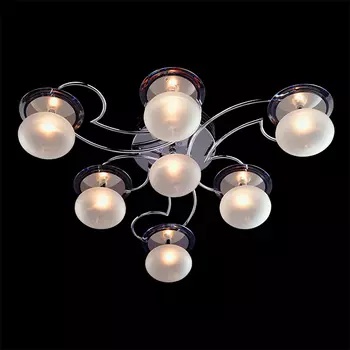 Люстра с пультом Eurosvet 4998 4998/7 хром/синий+ красный+фиолетовый