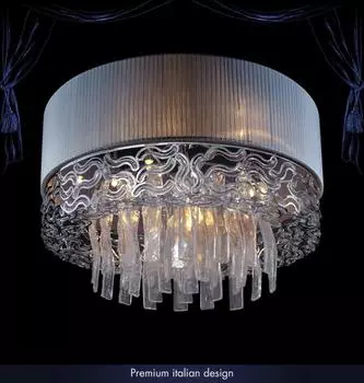 Люстра с пультом Eurosvet 504 505/9 Neretto хром/хрусталь Strotskis нов.упаковка (уп. Premium)