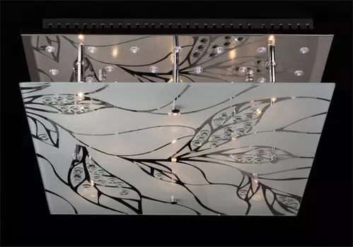 Люстра с пультом Eurosvet 5188 5188/9 хром/синий+красный+фиолетовый