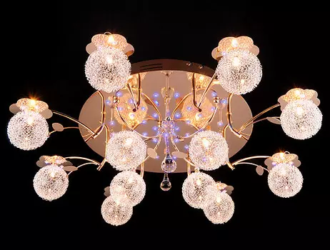 Люстра с пультом Eurosvet 5316 5316/12 золото/синий +красный+фиолетовый