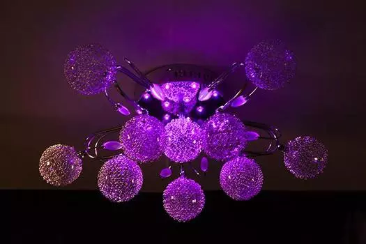 Люстра с пультом Eurosvet 5318 5318/11 хром/синий+красный+фиолетовый