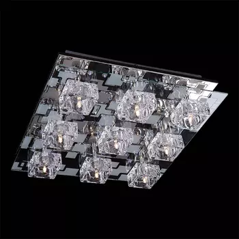 Люстра с пультом Eurosvet 5429 5429/9 хром/синий+красный+фиолетовый