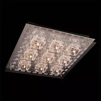 Люстра с пультом Eurosvet 5434 5434/9 хром/синий+красный+фиолетовый