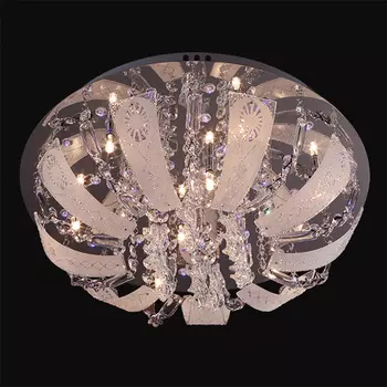 Люстра с пультом Eurosvet 5444 5444/8 хром/синий+красный+фиолетовый