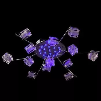 Люстра с пультом Eurosvet 80008 80008/13 хром/синий+красный+фиолетовый