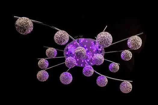 Люстра с пультом Eurosvet 80009 80009/16 хром/синий+красный+фиолетовый