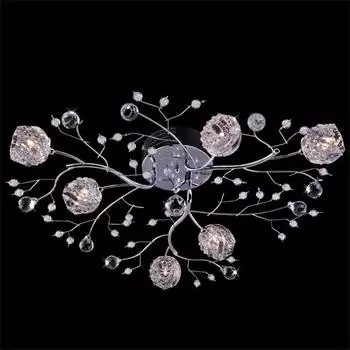 Люстра с пультом Eurosvet 85030 85030/6 хром/синий+красный+фиолетовый