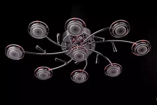 Люстра с пультом Eurosvet 90000 90000/9 хром/синий+красный+фиолетовый