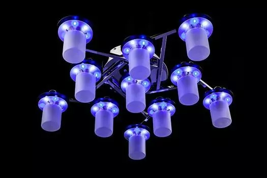 Люстра с пультом Eurosvet 90011 90011/11 хром/бело-синий