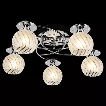 Люстра с пультом Eurosvet 9104 9104/5 хром/синий+красный+фиолетовый