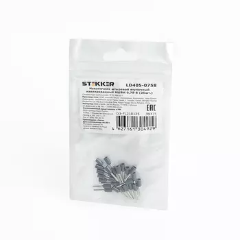 Наконечник штыревой втулочный изолированный НШВИ 0,75-8 (DIY упаковка