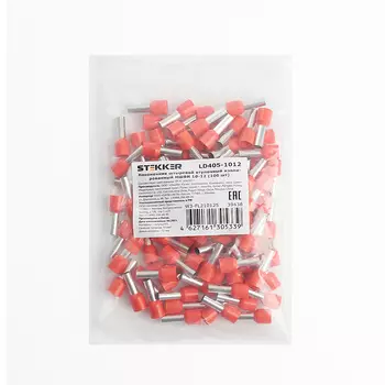 Наконечник штыревой втулочный изолированный НШВИ 10-12 (упаковка 100 ш