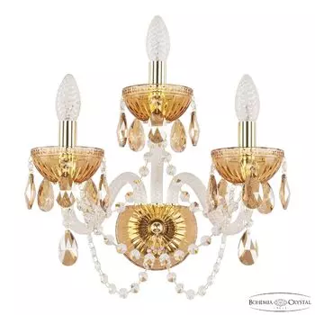 Настенное бра Bohemia 5402 5402B/2+1/165 G Amber/M-1G K721