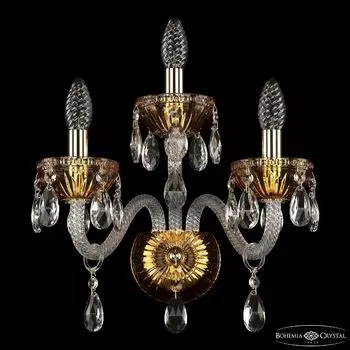 Настенное бра Bohemia 5417 5417B/2+1/165 G Amber/M-1G