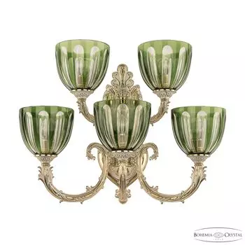 Настенное бра Bohemia 7109 7109B16/3+2/210 GW P1 U Clear-Green/H-1H