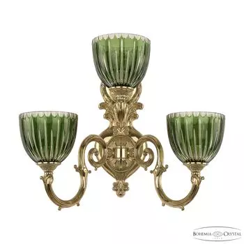 Настенное бра Bohemia 7203 7203B16/2+1/210 G P1 U Clear-Green/H-1K