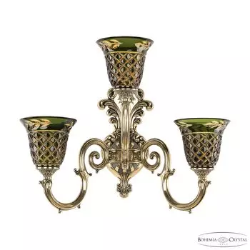 Настенное бра Bohemia Verona 7203B14/2+1/175 GB P2 U Amber-Green/H-1J