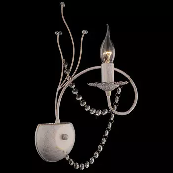 Настенное бра Eurosvet 10002/1 белый с золотом/прозрачный хрусталь Strotski