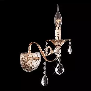 Настенное бра Eurosvet 10004/1 золото/прозрачный хрусталь Strotski