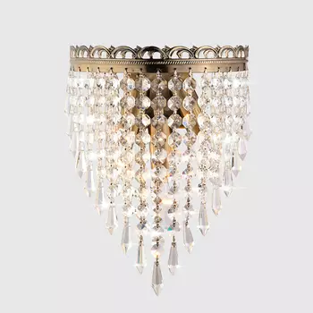 Настенное бра Eurosvet 10016 10016/3 античная бронза/прозрачный хрусталь Strotski