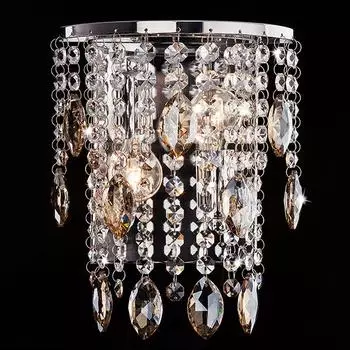 Настенное бра Eurosvet 10027 10027/2 хром/прозрачный+тонированный хрусталь Strotski