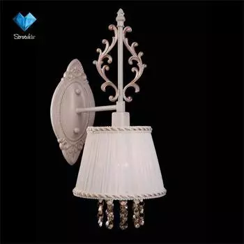 Настенное бра Eurosvet 22803 22803/1 белый с золотом/прозрачный хрусталь Strotski