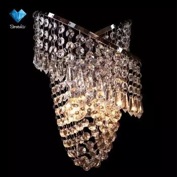 Настенное бра Eurosvet 3103 3103/2 хром/прозрачный хрусталь Strotski