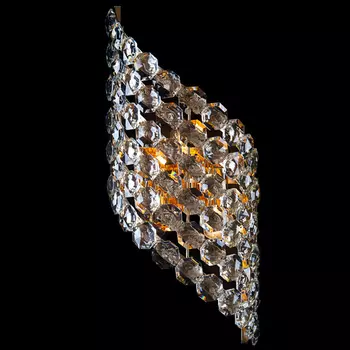 Настенное бра Eurosvet 3106 3106/3 золото/прозрачный хрусталь Strotski