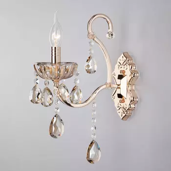 Настенное бра Eurosvet 3108 3108/1 золото/тонированный хрусталь Strotski