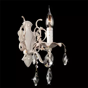 Настенное бра Eurosvet 3113 3113/1 белый с золотом/прозрачный хрусталь