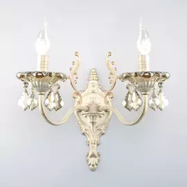 Настенное бра Eurosvet Elisha 3281/2 белый с золотом/тонированный хрус