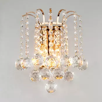 Настенное бра Eurosvet Ostiniya 3299/2 золото/прозрачный хрусталь Stro