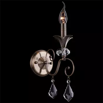 Настенное бра Eurosvet 3395 3395/1 античная бронза/прозрачный хрусталь Strotski