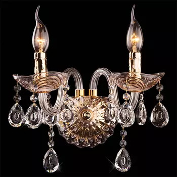 Настенное бра Eurosvet 3515 3515/2 золото/прозрачный хрусталь Strotski