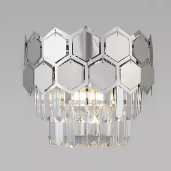 Настенное бра Eurosvet Ariana 10113/2 хром/прозрачный хрусталь Strotsk