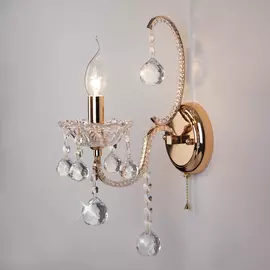 Настенное бра Eurosvet Ariella 10044/1 золото/прозрачный хрусталь Stro