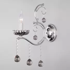 Настенное бра Eurosvet Brezza 10107/1 хром/дымчатый хрусталь Strotskis