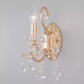 Настенное бра Eurosvet Collana 10096/1 золото/прозрачный хрусталь Stro