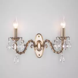 Настенное бра Eurosvet Favola 10102/2 античная бронза/прозрачный хруст
