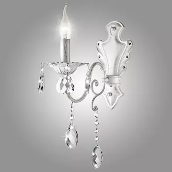 Настенное бра Eurosvet Феерия 10064/1 белый с серебром Strotski