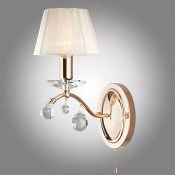 Настенное бра Eurosvet Эстель 10058/1 золото/прозрачный хрусталь Strotski